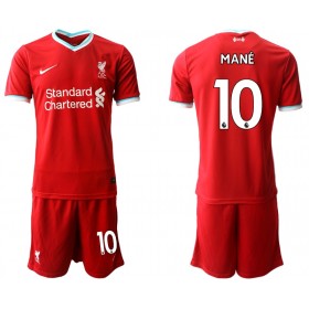 Fußballtrikots Liverpool Sadio Mane 10 Kinder 2020-2021 Kurzarm Heimtrikotsatz kaufen